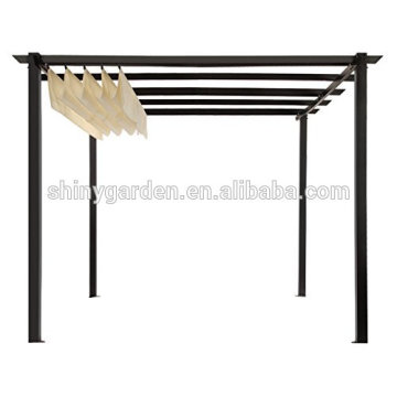 Gazebo en acier extérieur de 3 * 4 M Pergola avec des nuances de canopée